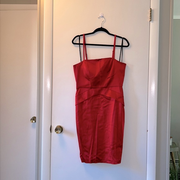 Calvin Klein Ruby Red Formal Midi Dress - Picture 1 of 8